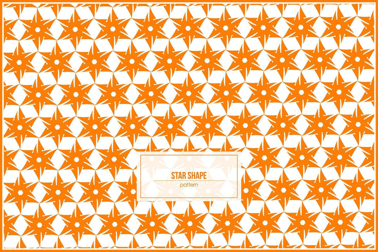 gemakkelijk ster vorm patroon met helder oranje dominant kleur vector