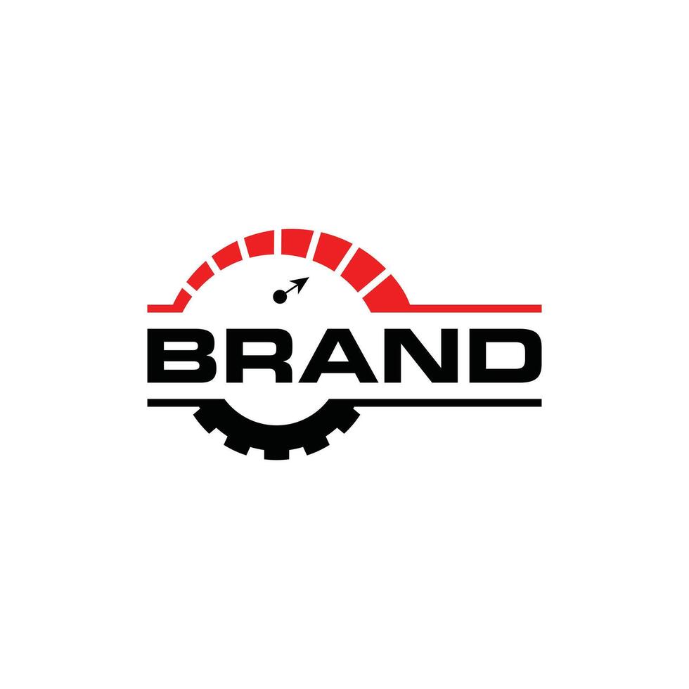 uitrusting mechanisch snelheidsmeter logo, logo voor uw merk, ontwerp, en enz vector