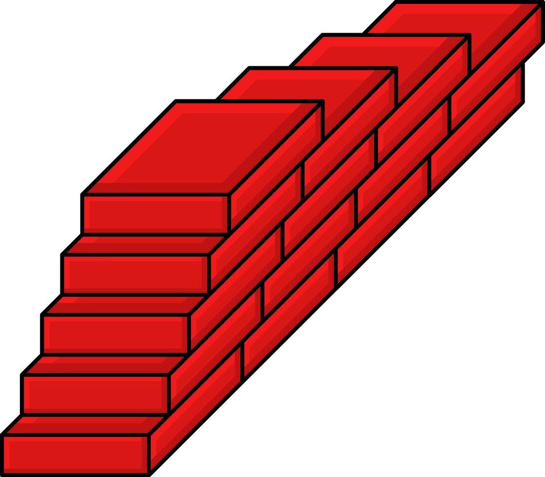 rood steen stack icoon. gemakkelijk 3d vector geïsoleerd Aan wit achtergrond. ontwerpen kan worden vervangen