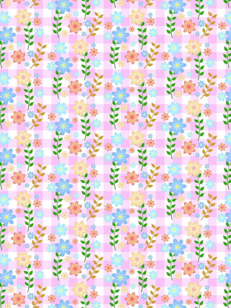 bloemen naadloos patroon, met gemakkelijk mooi klein bloemen, weinig bloemen naadloos structuur achtergrond. vector