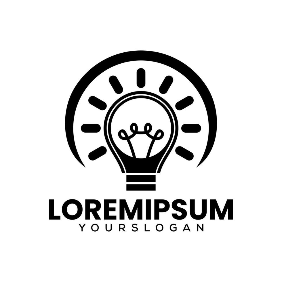 lamp ideeën creatief logo ontwerp vector