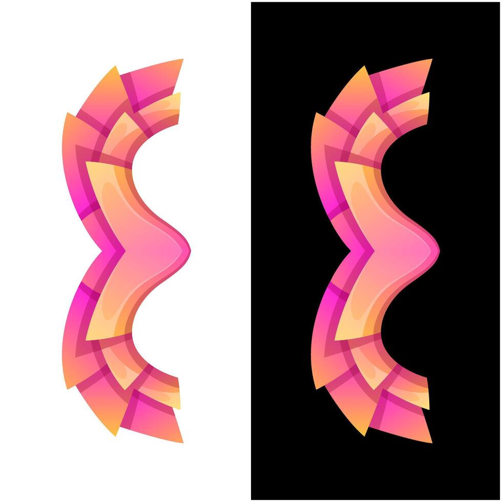 aantal 3 kleurrijk logo ontwerp vector