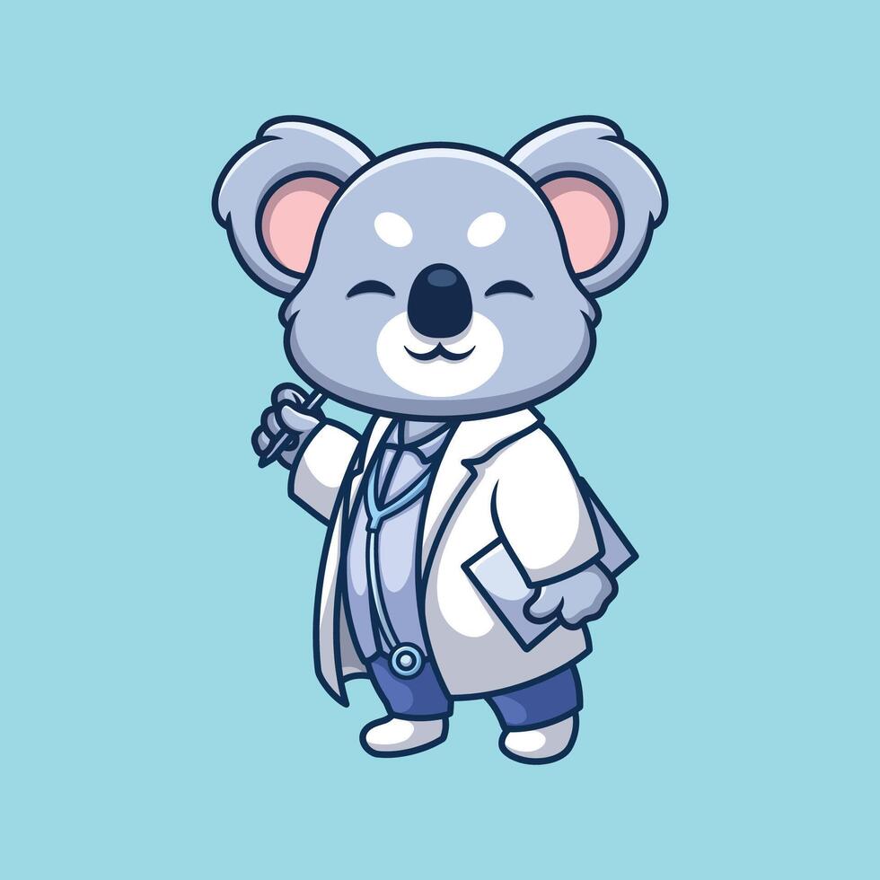 dier schattig tekenfilm dierentuin geneeskunde dokter karakter illustratie huisdier verpleegster ziekenhuis vector