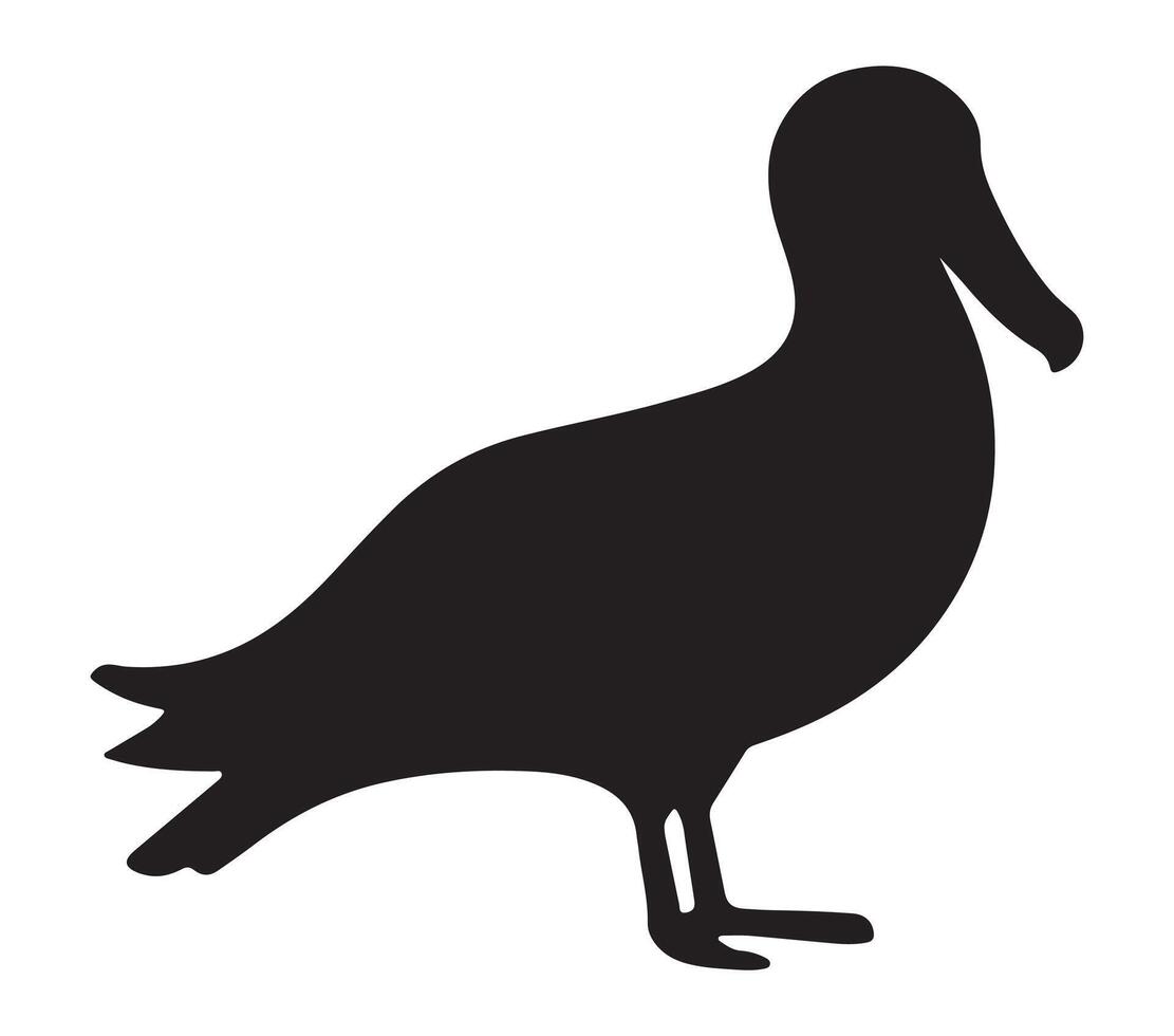 zwart en wit vector illustratie van albatros.