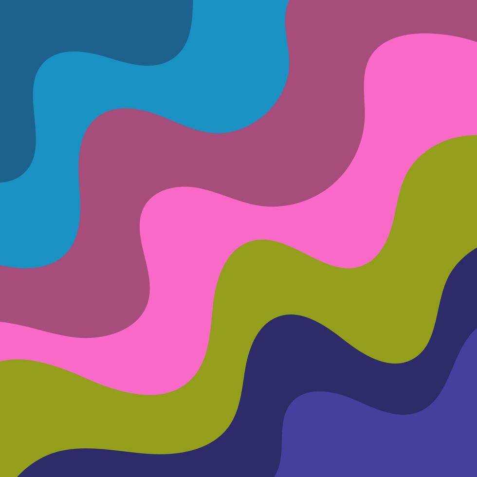 hand- tekening abstract kleurrijk Golf sociaal media achtergrond vector