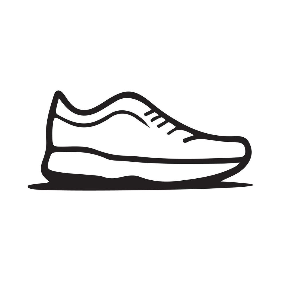 sneaker ontwerp icoon gemakkelijk vector. sport schoen vector