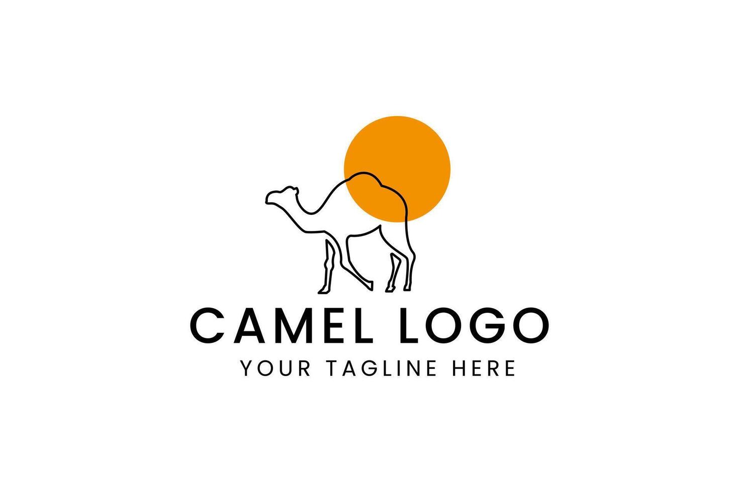 kameel logo vector icoon illustratie