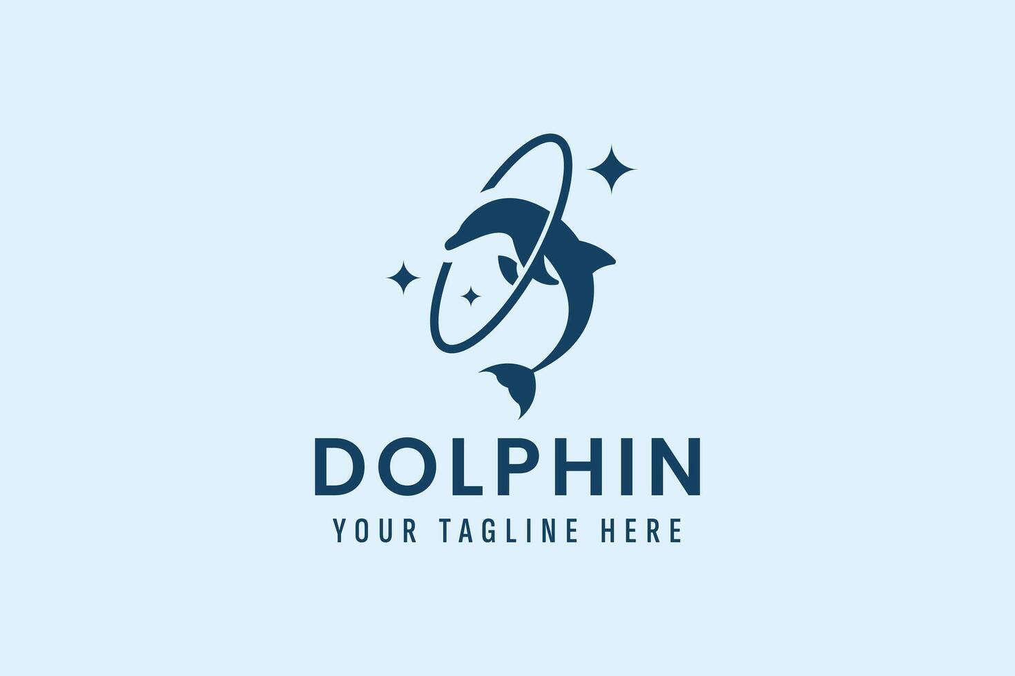 dolfijn logo vector icoon illustratie