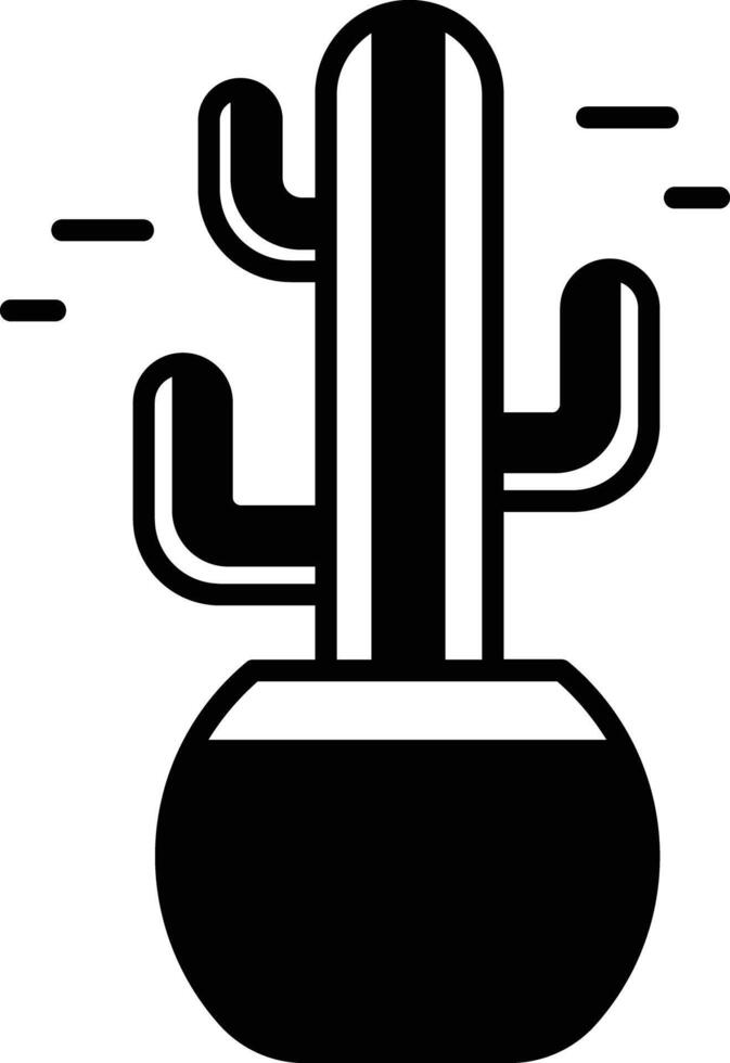 cactus fabriek glyph en lijn vector illustratie