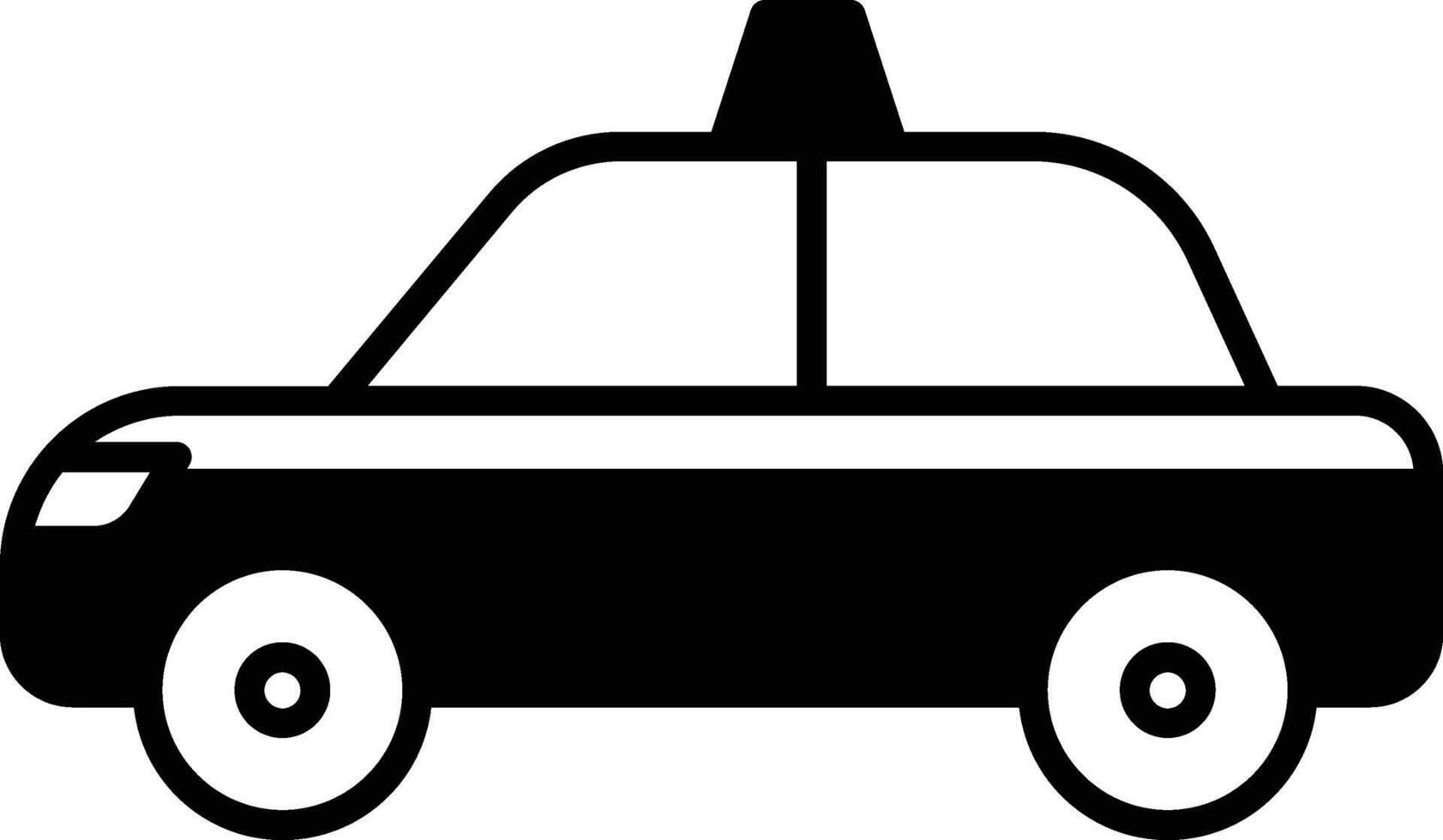 taxi glyph en lijn vector illustratie