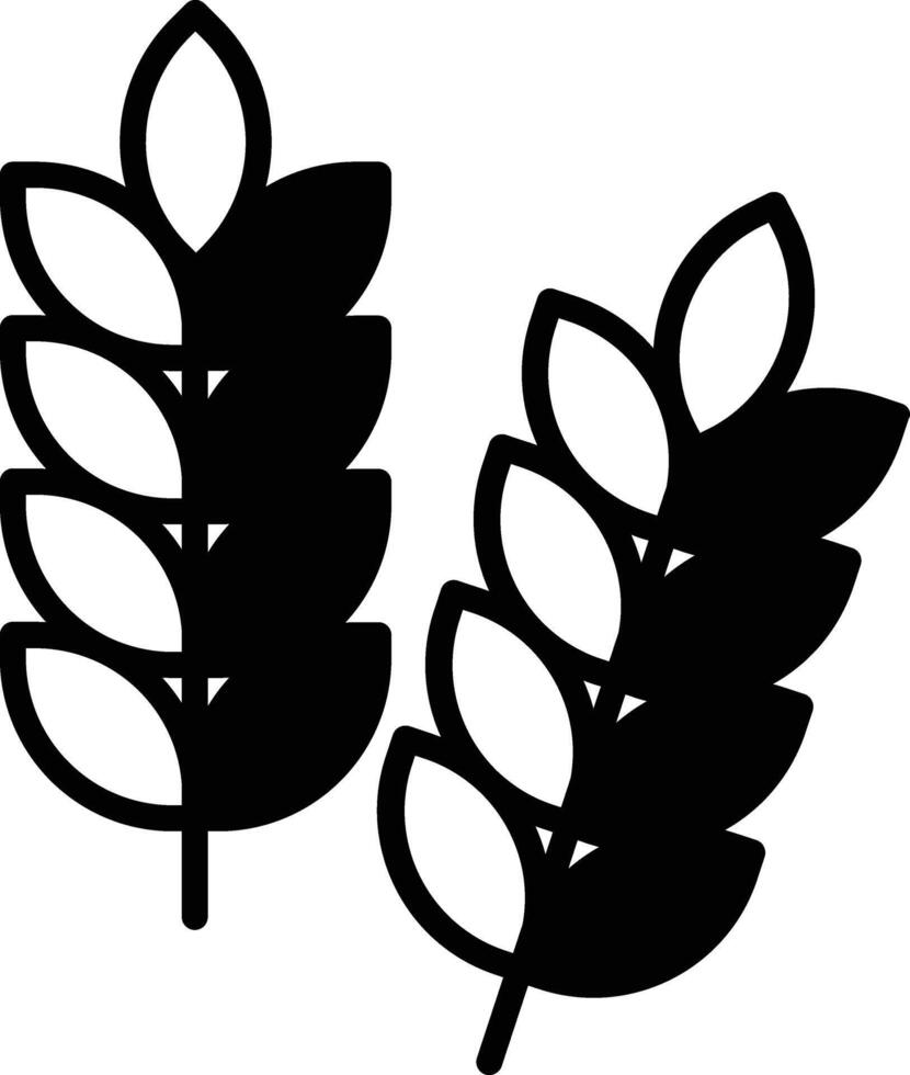 granen glyph en lijn vector illustratie