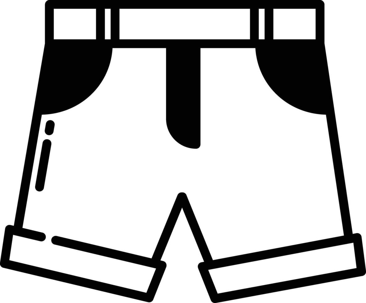 shorts glyph en lijn vector illustratie