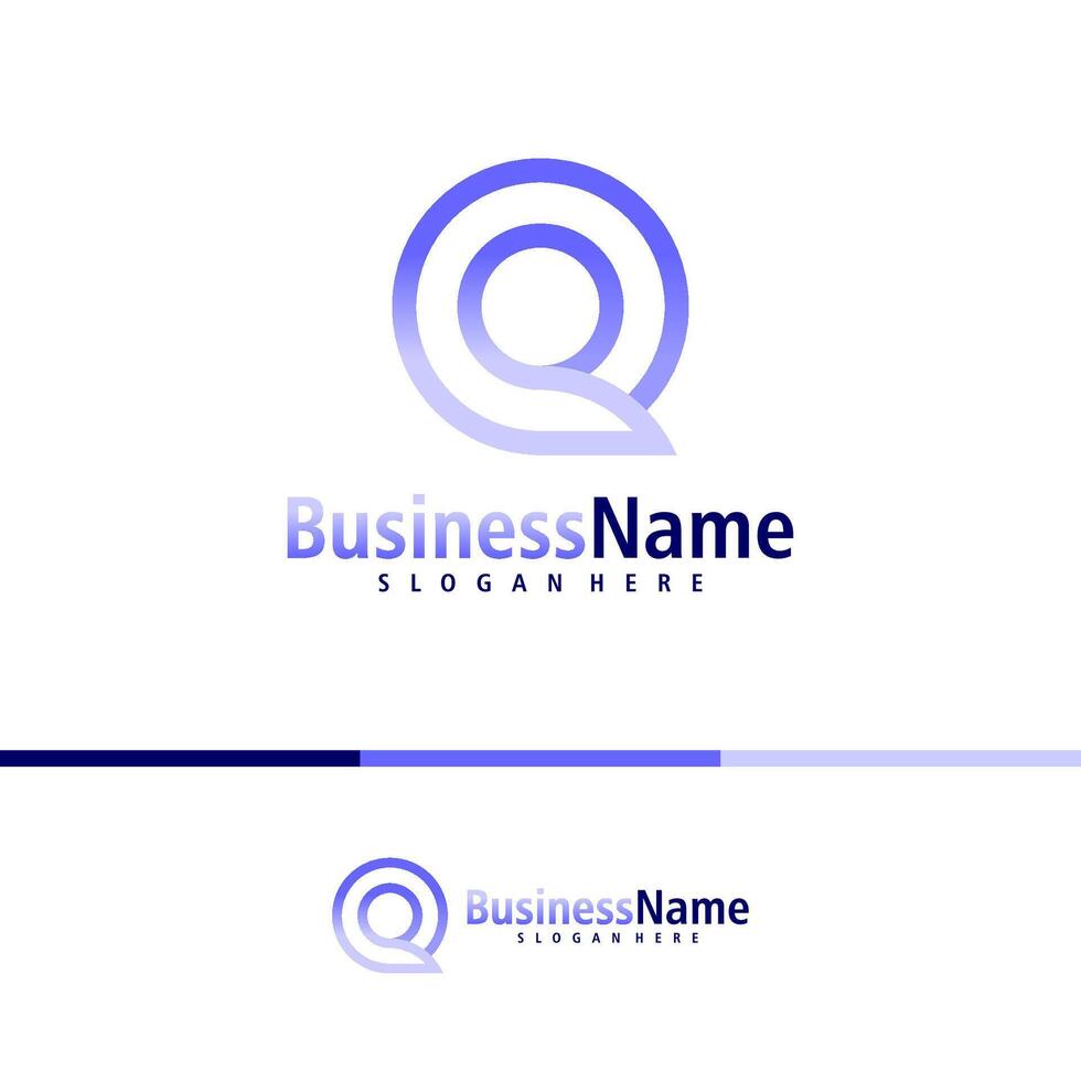 brief q logo ontwerp vector. creatief eerste q logo concepten sjabloon vector