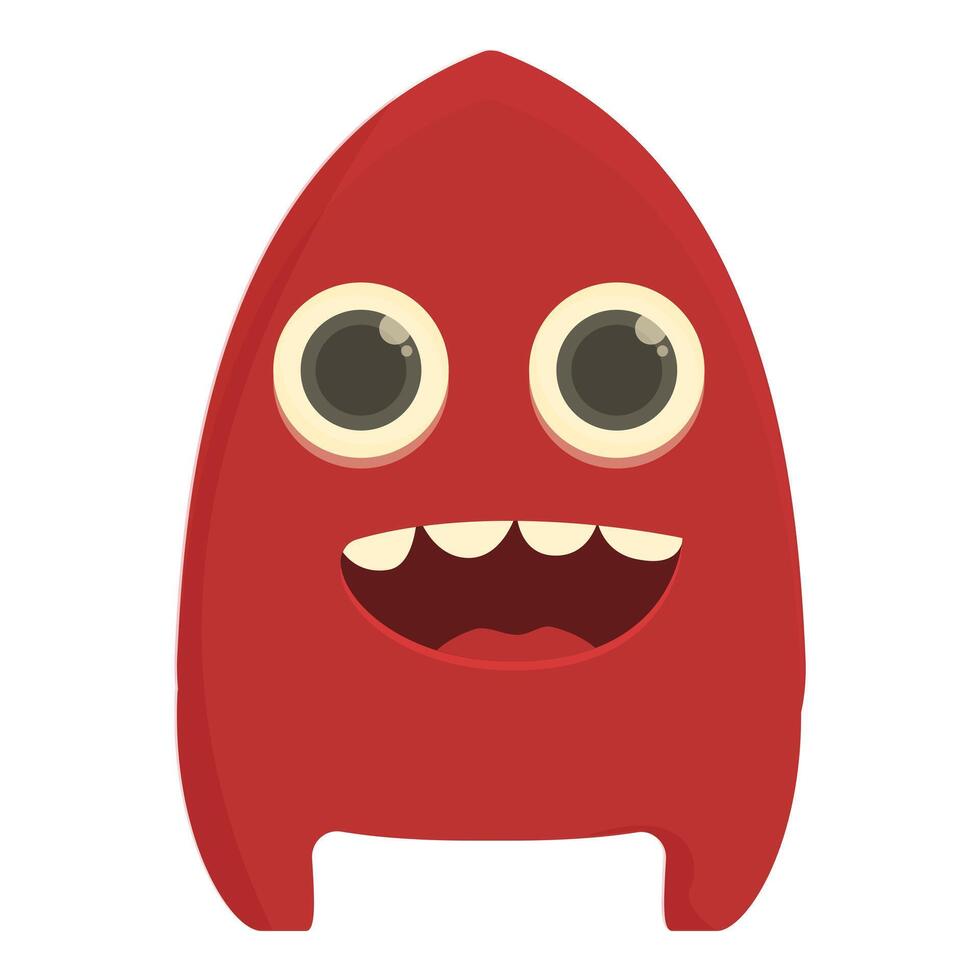 rood figuur icoon tekenfilm vector. grappig monster buitenaards wezen vector