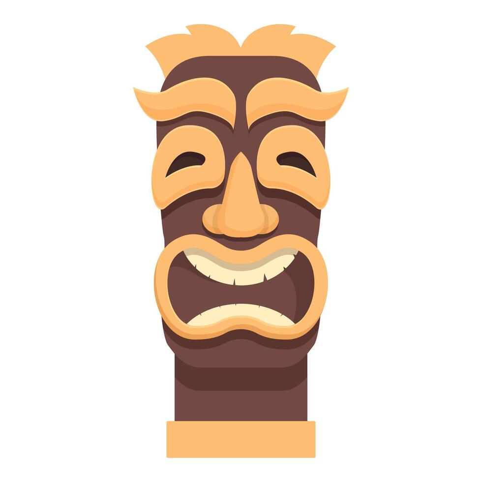 tiki masker totem icoon tekenfilm vector. Canada dier vector