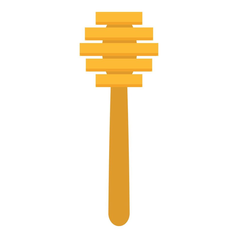 hout honing lepel icoon tekenfilm vector. bijenteelt voedsel vector
