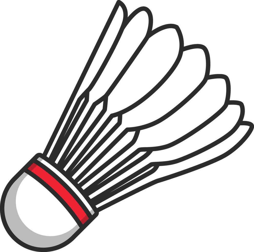 badminton pik vector illustratie geïsoleerd Aan wit achtergrond