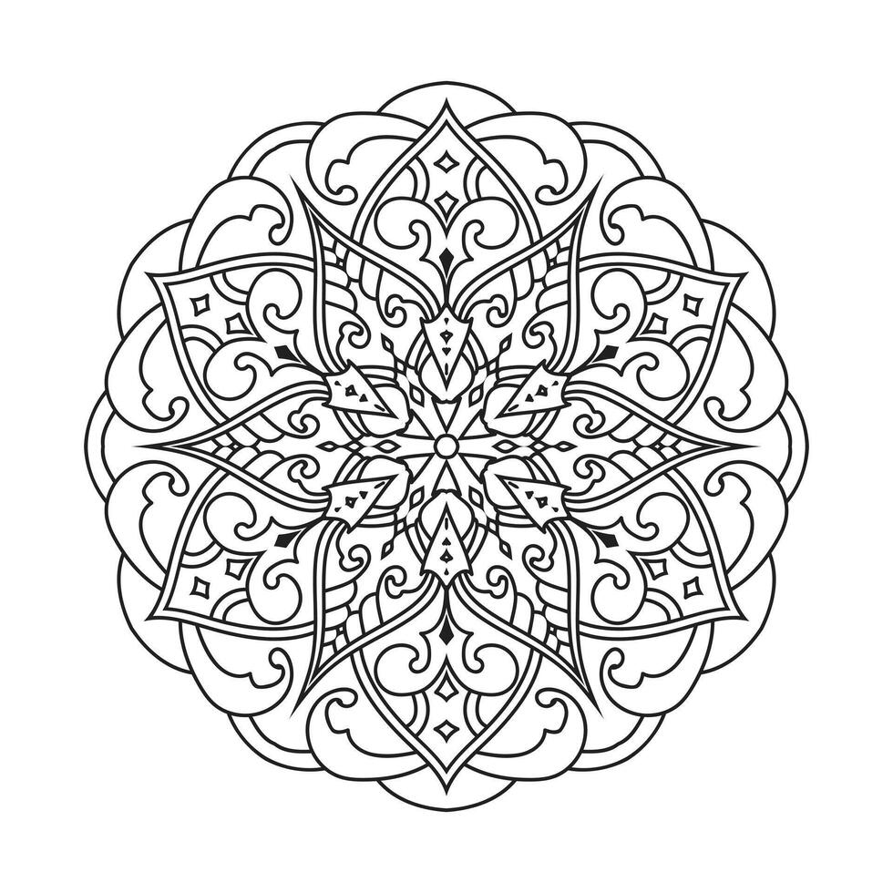 mandala ontwerp voor volwassen kleur bladzijde vector