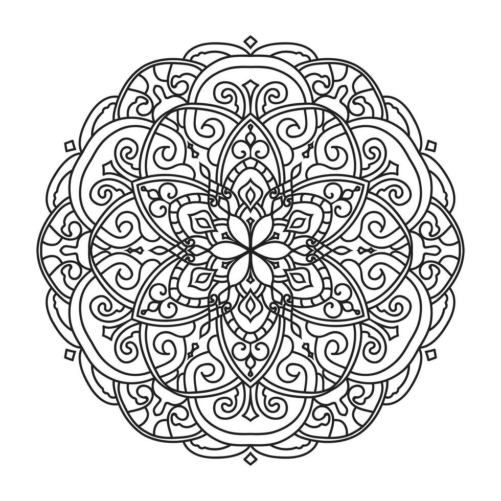 mandala ontwerp voor volwassen kleur bladzijde vector mandala schets ontwerp