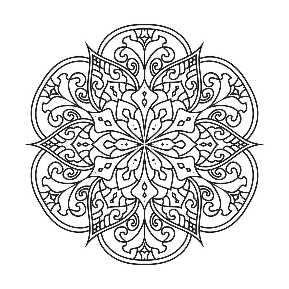 mandala ontwerp voor volwassen kleur bladzijde vector mandala schets ontwerp