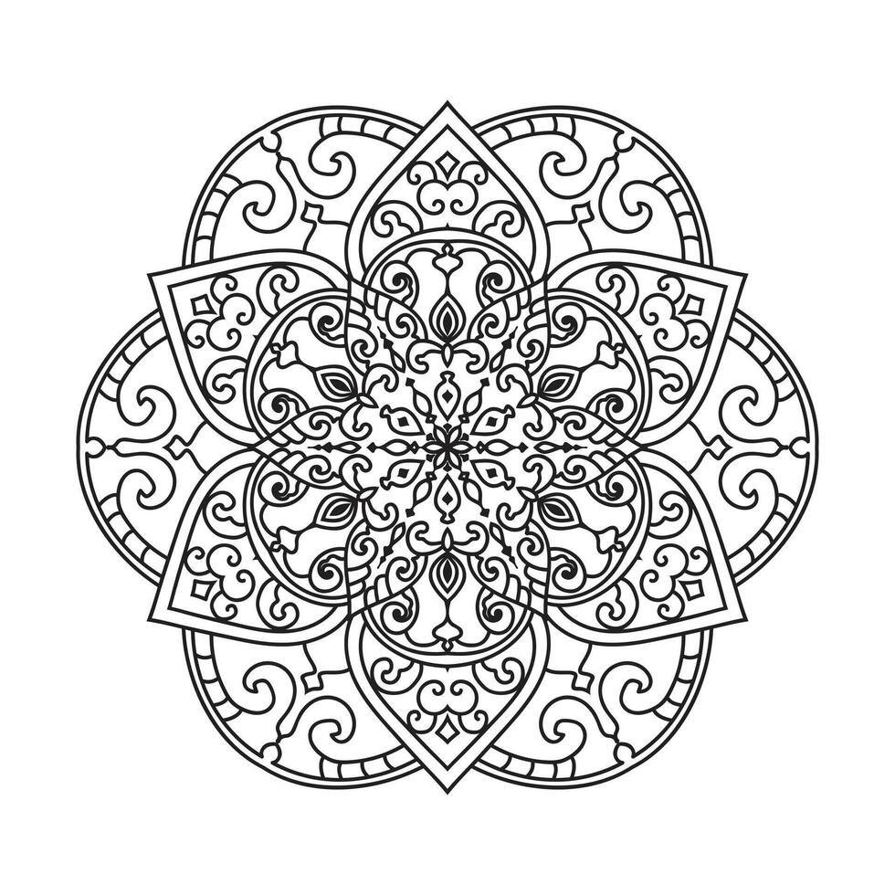 mandala ontwerp voor volwassen kleur bladzijde vector mandala schets ontwerp