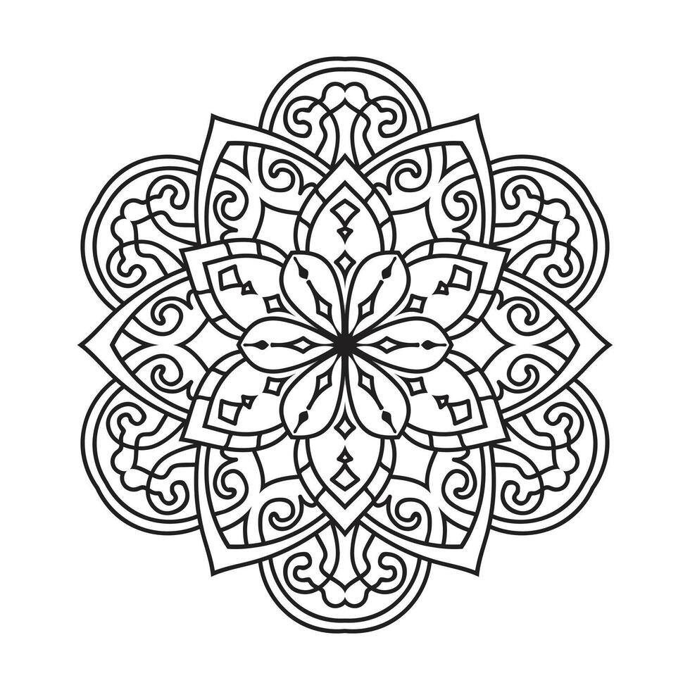 mandala ontwerp voor volwassen kleur bladzijde vector mandala schets ontwerp