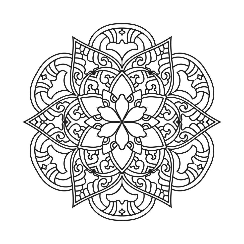 mandala ontwerp voor volwassen kleur bladzijde vector mandala schets ontwerp