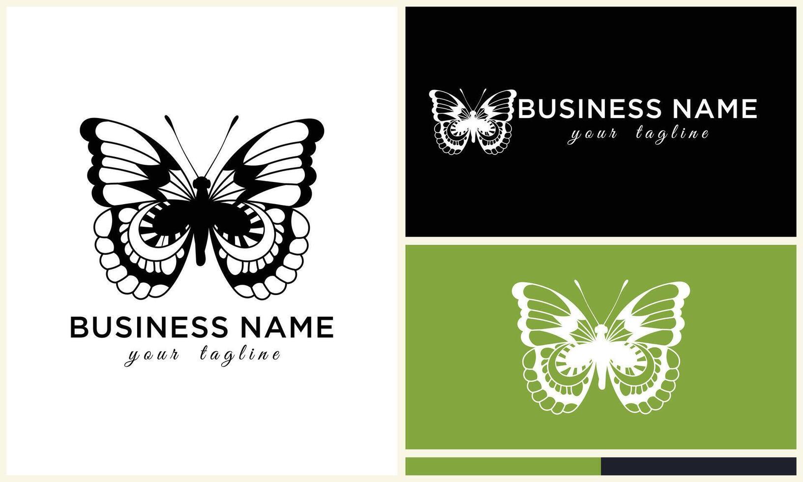 lijntekeningen vlinder logo sjabloon vector