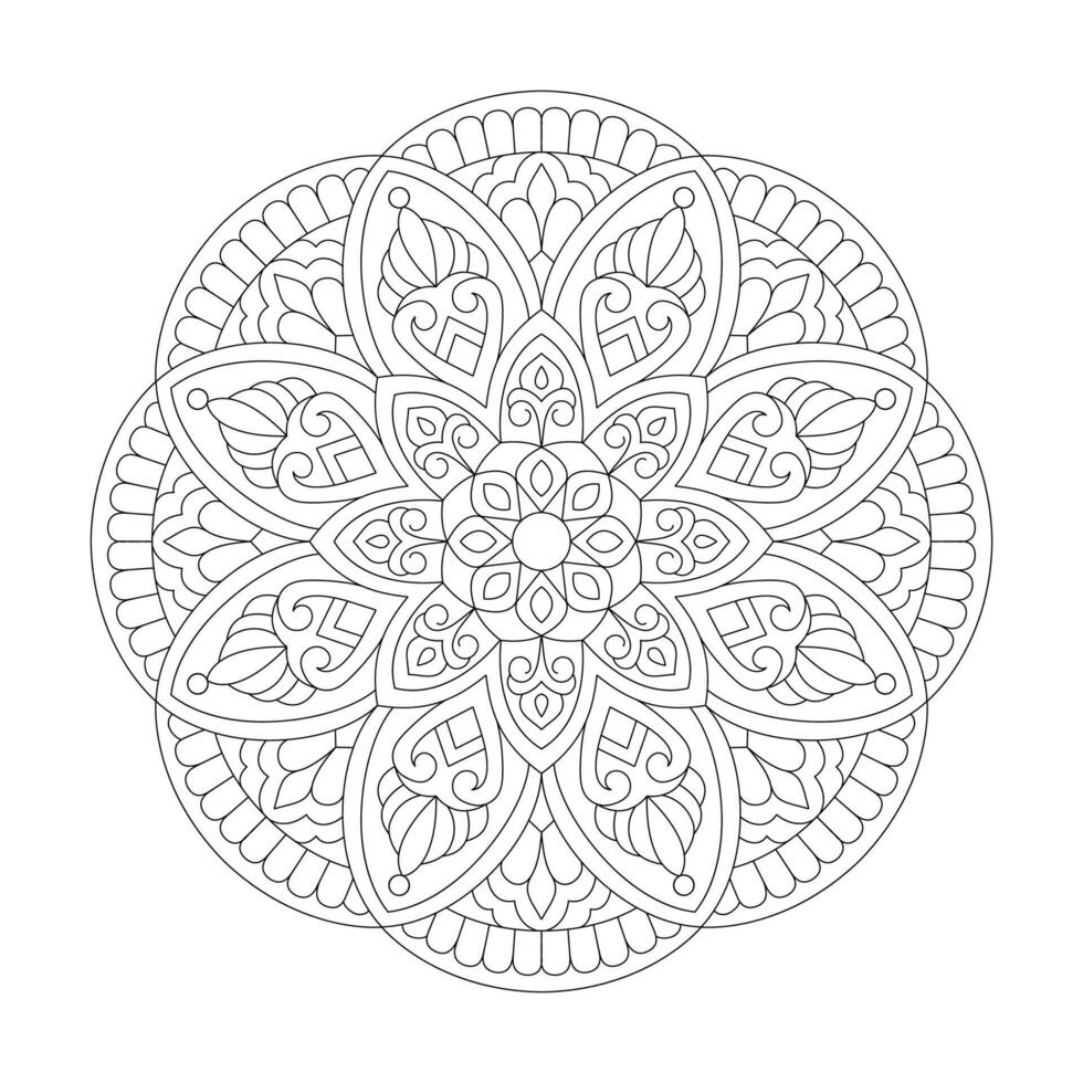 mysticus mandala ontwerp voor kleur boek bladzijde vector