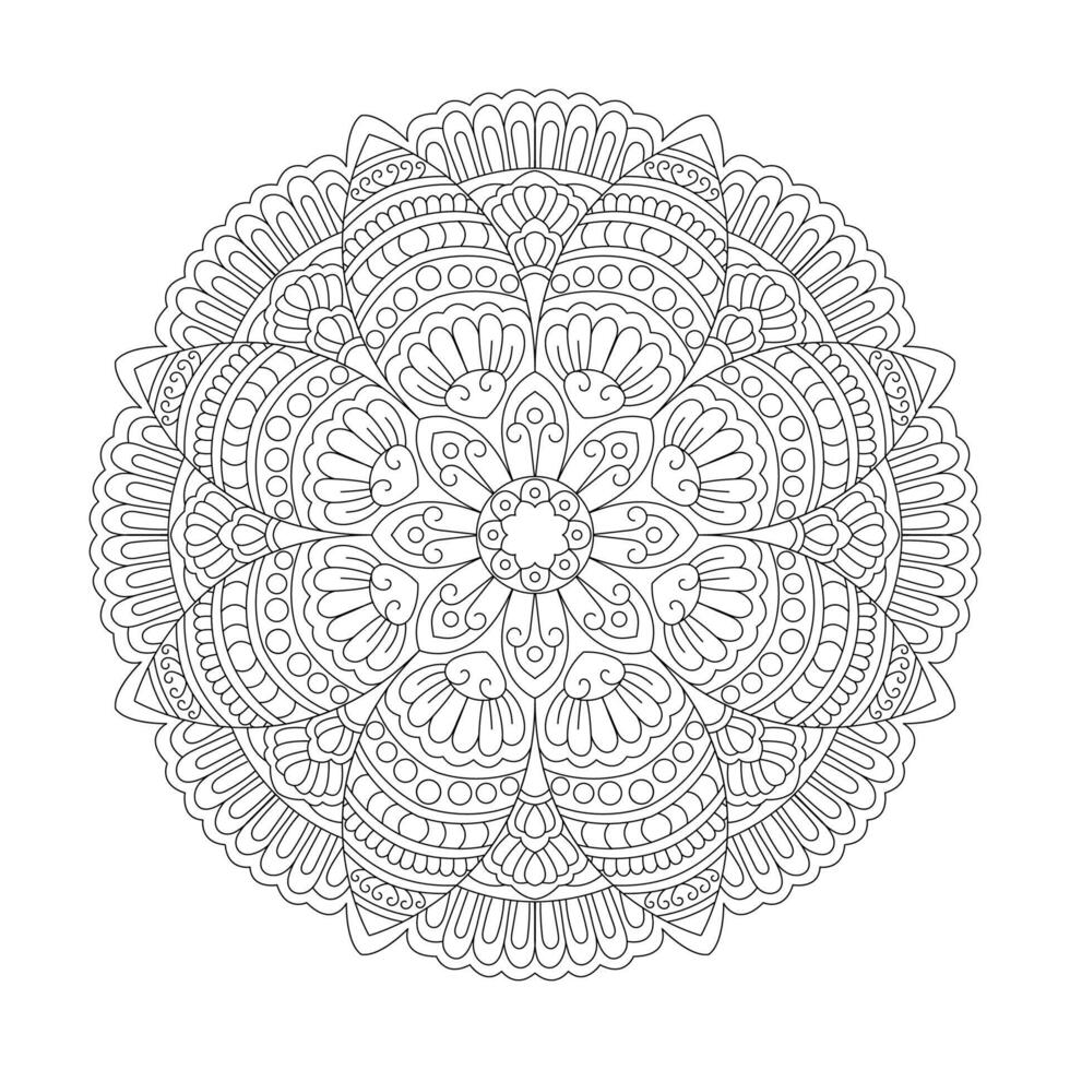 sier- mandala kleur arabesk bloemen patroon voor kleur boek bladzijde vector