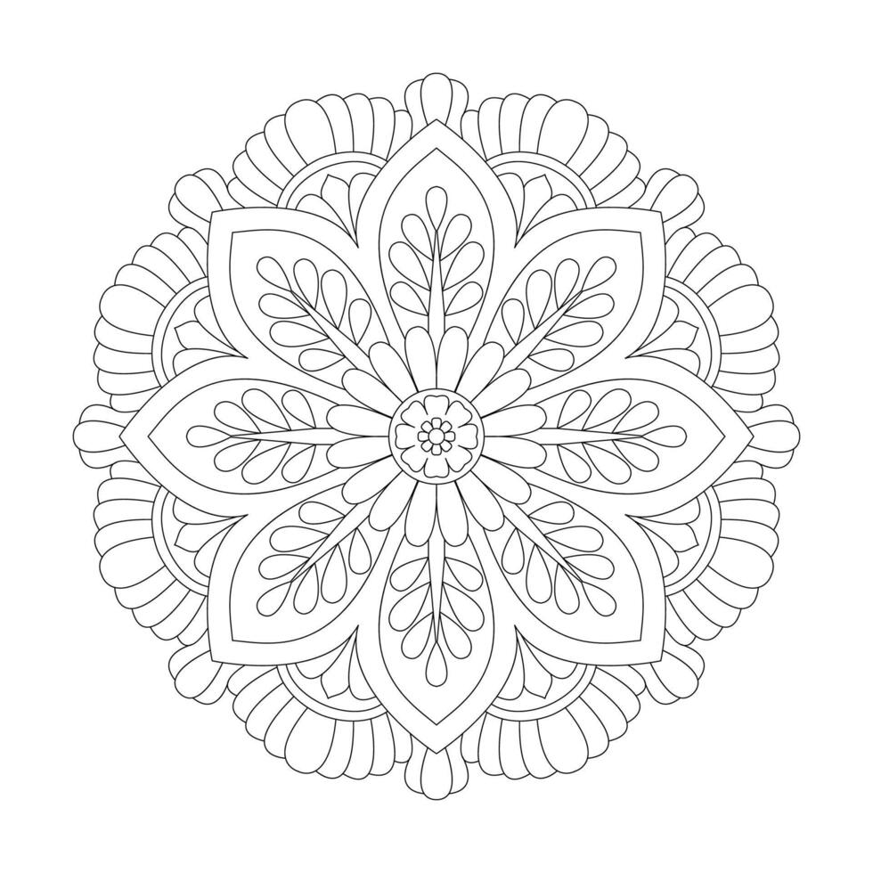 bloemen mandala ornament patroon voor kleur boek bladzijde vector