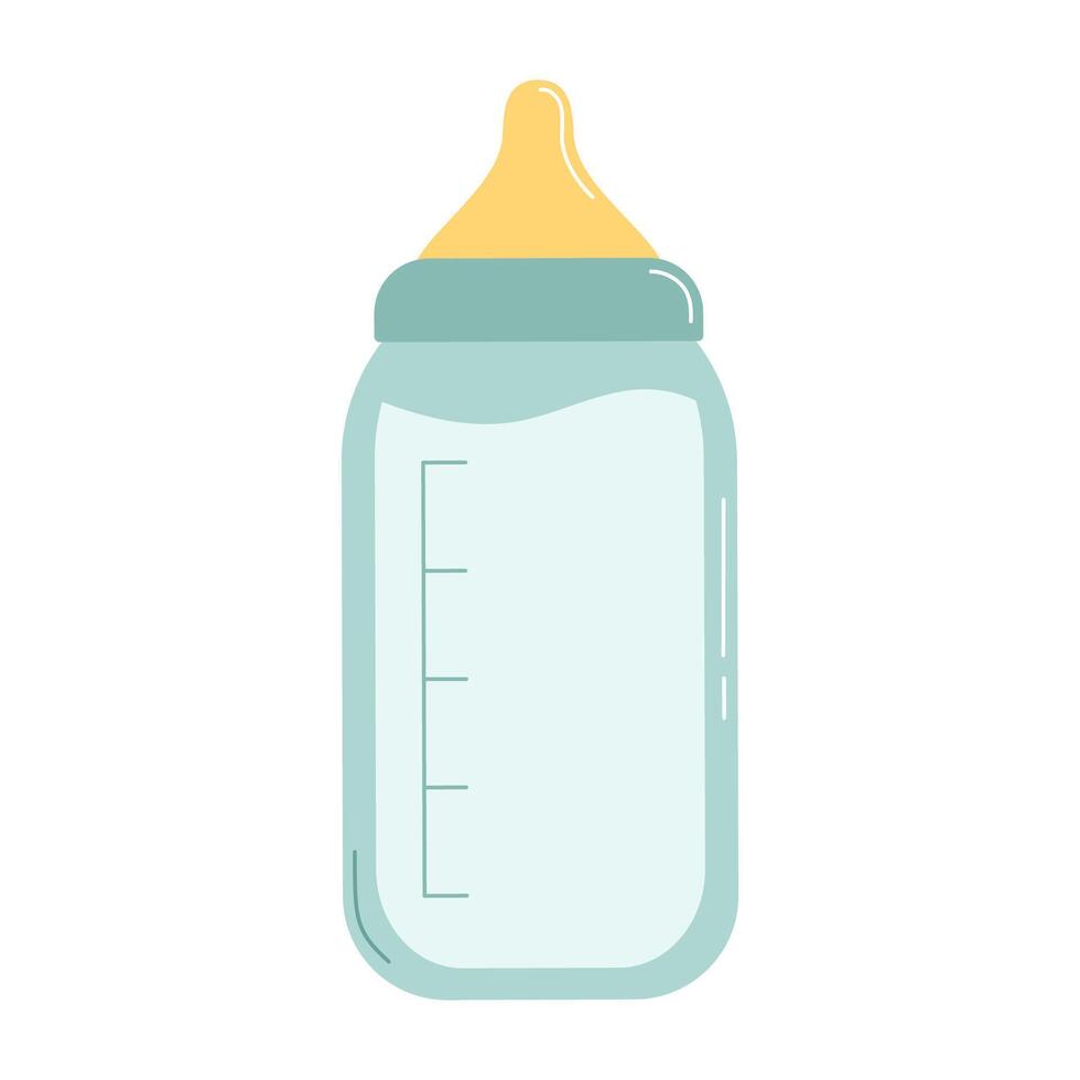 baby melk fles voor pasgeboren. vlak vector illustratie geïsoleerd Aan wit achtergrond