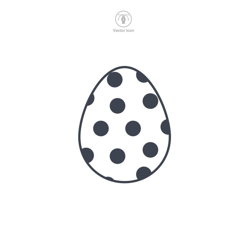Pasen ei, Pasen dag festival, ei icoon symbool vector illustratie geïsoleerd Aan wit achtergrond