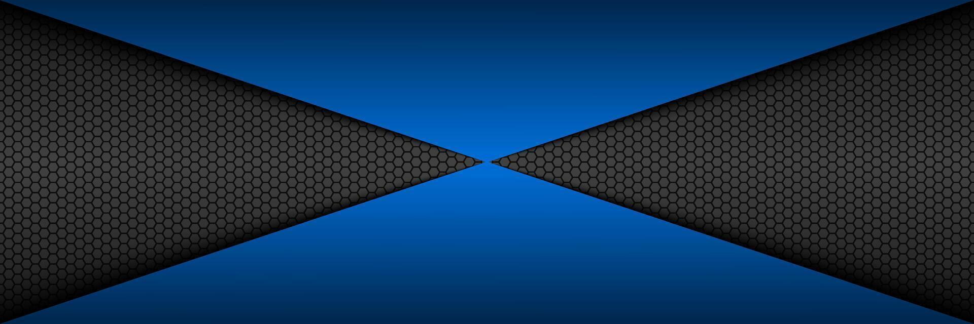 zwart en blauw abstract vector banier met veelhoekige patroon. sjabloon voor uw hoofd en presentatie. modern vector achtergrond