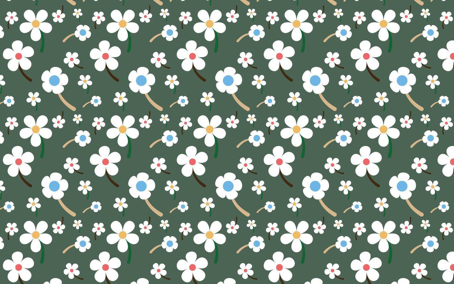 mooi schattig bloemen patroon achtergrond vector