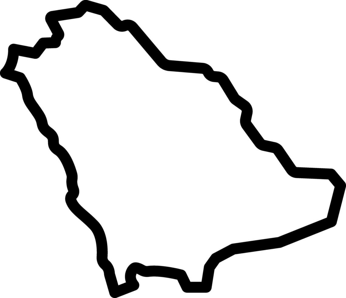 vector zwart lijn icoon voor Arabië