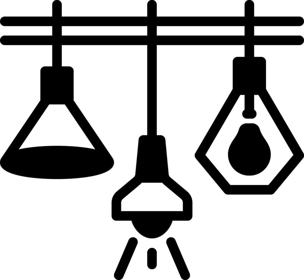 solide zwart icoon voor lichten vector