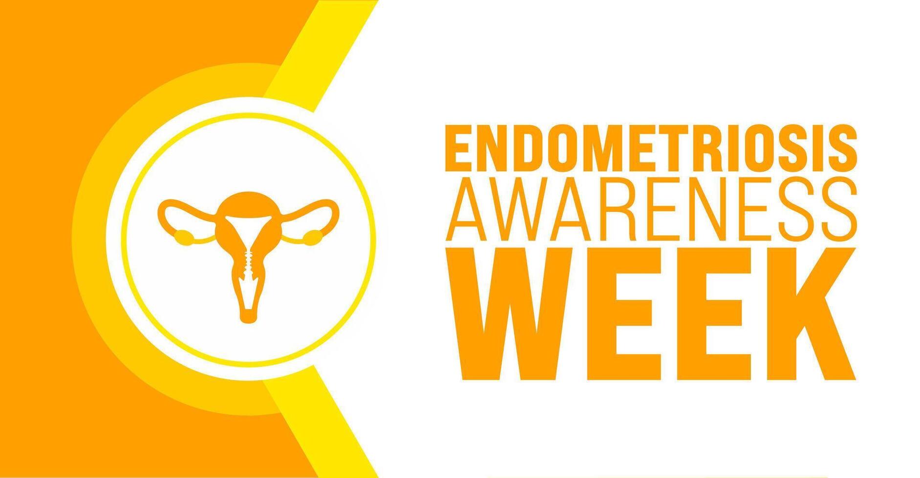 maart is endometriose bewustzijn week achtergrond sjabloon. vakantie concept. gebruik naar achtergrond, banier, aanplakbiljet, kaart, en poster ontwerp sjabloon met tekst opschrift en standaard- kleur. vector