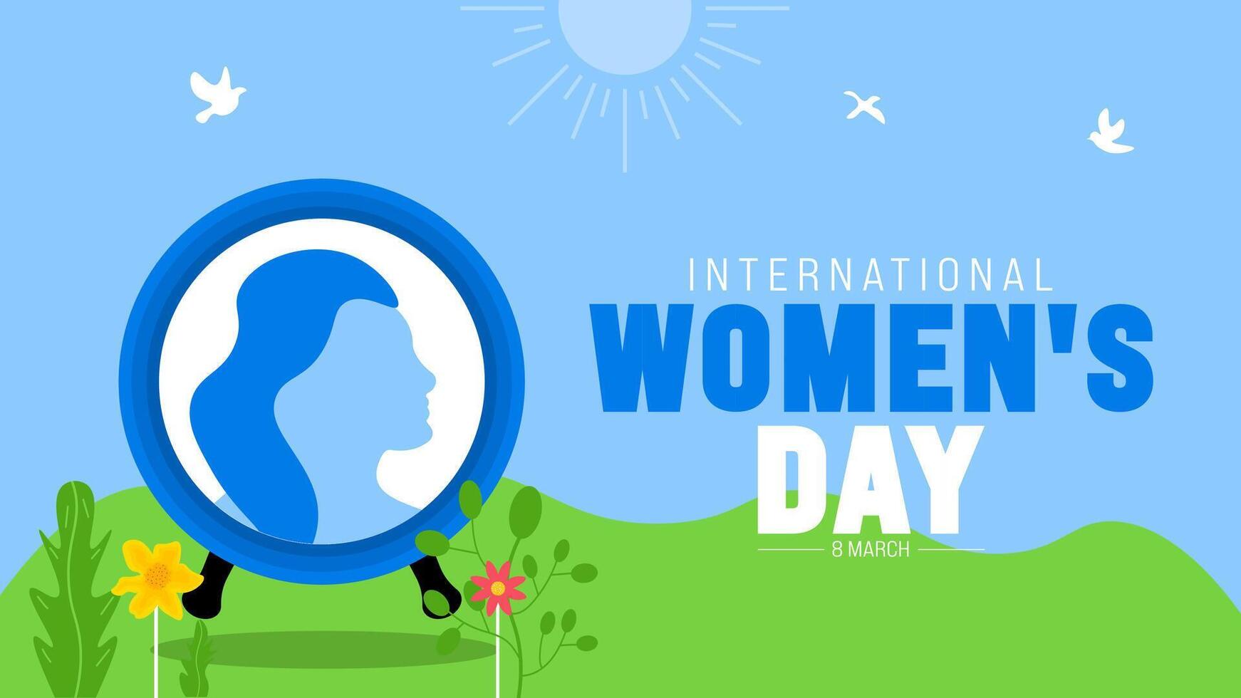 8 maart is Internationale vrouwen dag achtergrond met bloem ontwerp. gebruik naar achtergrond, banier, aanplakbiljet, kaart, en poster ontwerp sjabloon. vector illustratie.