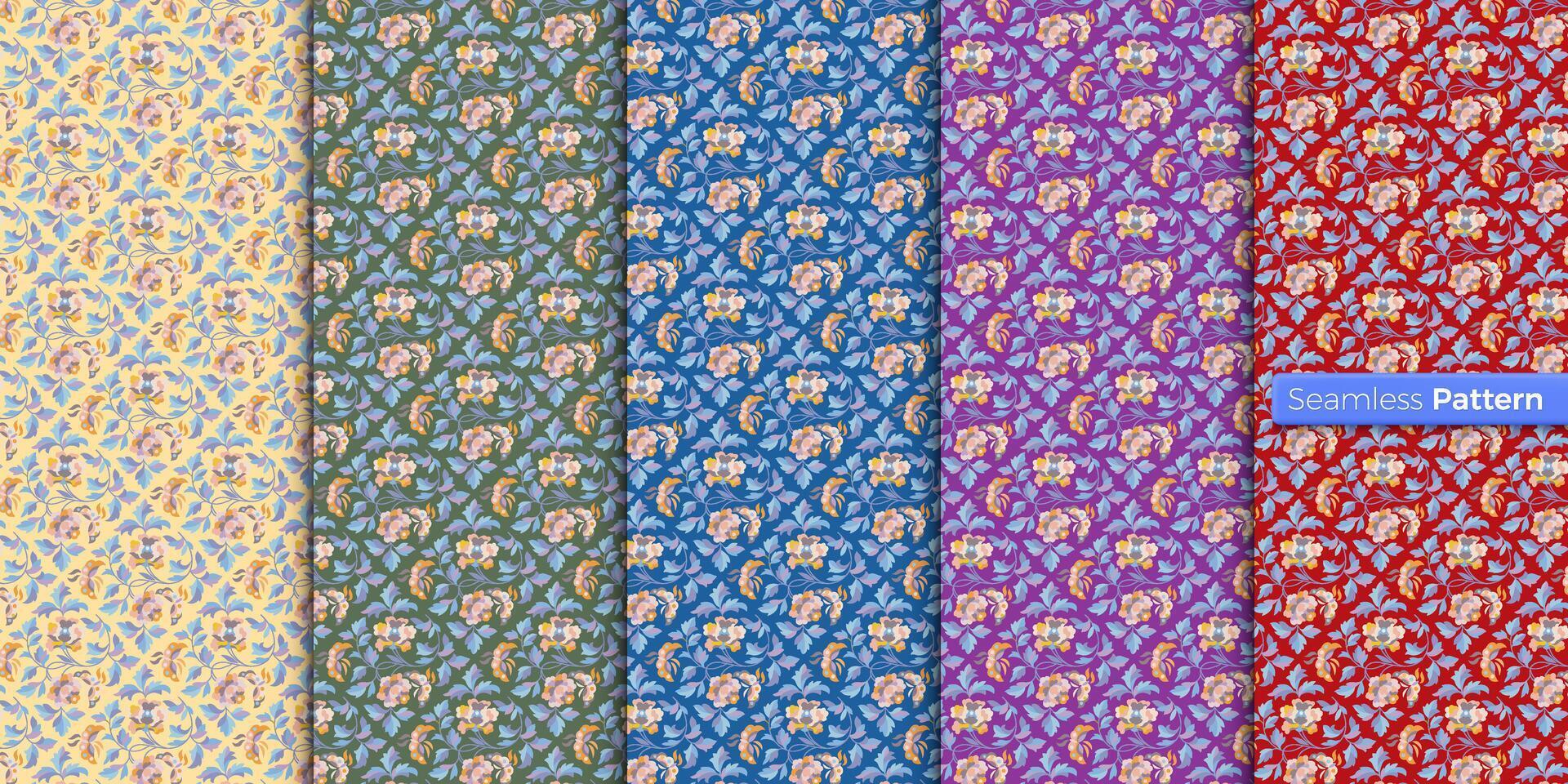 abstract Aziatisch bloemen patroon. oosters, scandinavisch, Chinese, Japans, Marokko, weide, Wildflower. voor behang, wikkel, textiel, kleding stof, kleren, souvenirs, oppervlak. naadloos patroon vector. vector