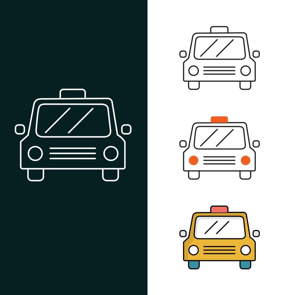 taxi auto vector icoon ontwerp