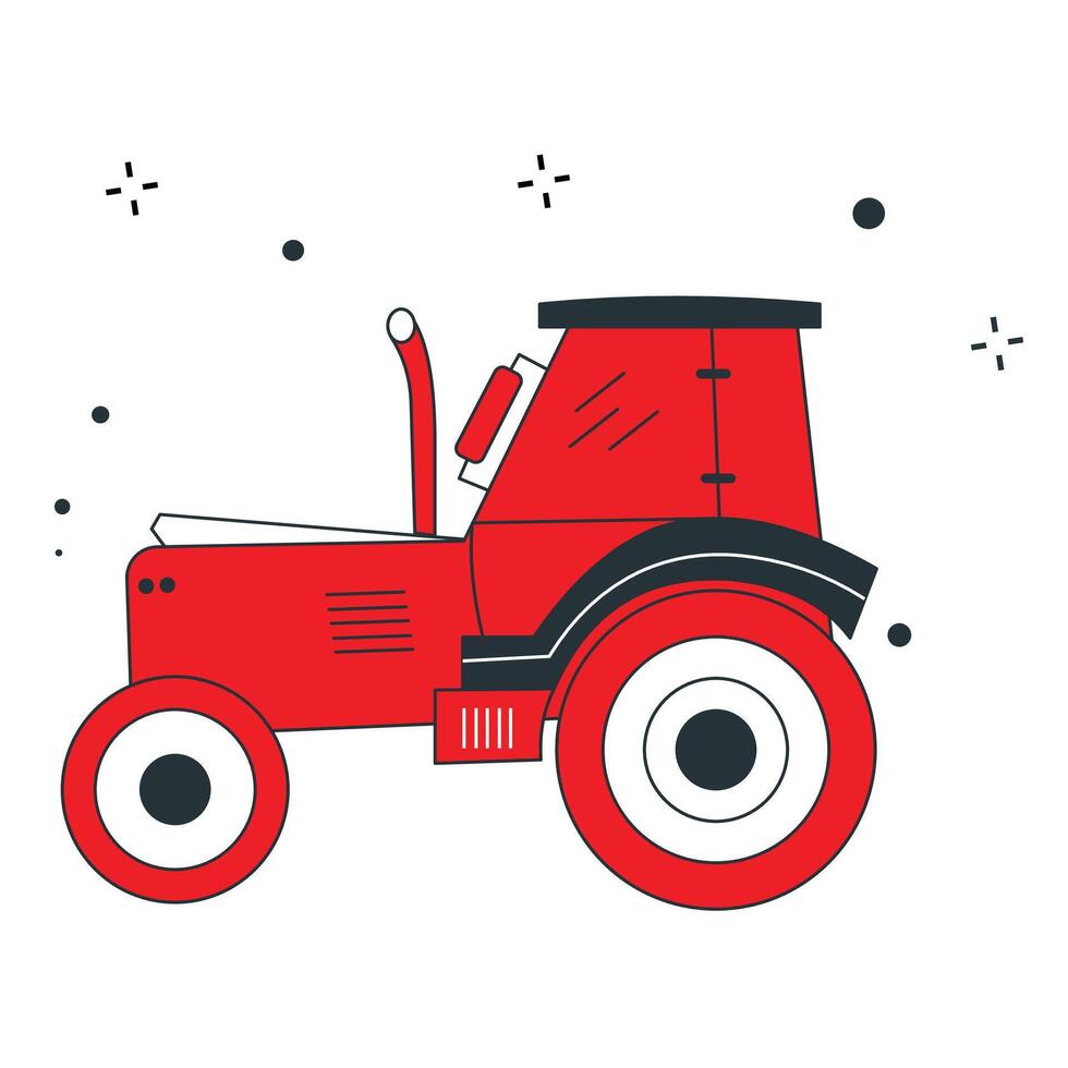 graaflaadmachine, tractor, landbouw, landbouw vector illustratie icoon ontwerp