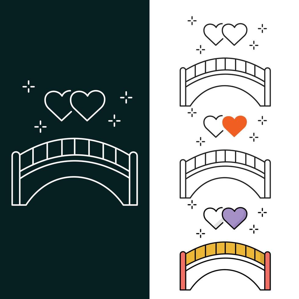 liefde brug vector illustratie icoon ontwerp