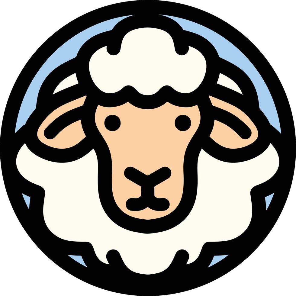 schattig schapen ontwerp logo vector