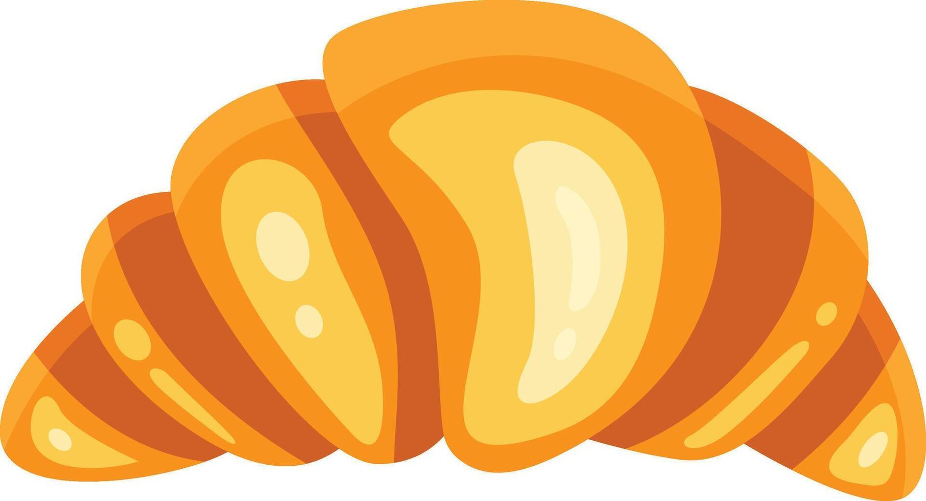 bakkerij croissant taart gemakkelijk icoon vector