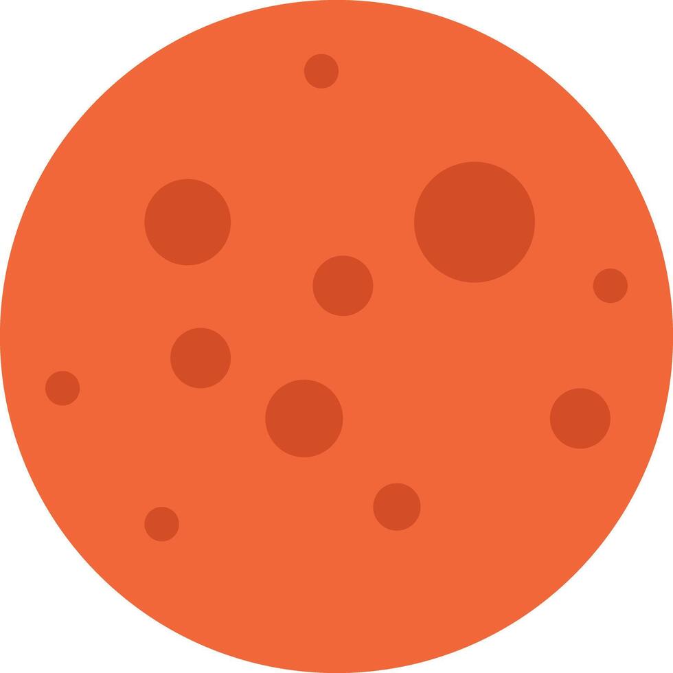 Mars planeet icoon. rood planeet zonne- systeem teken. tekenfilm van Mars symbool. vlak stijl. vector