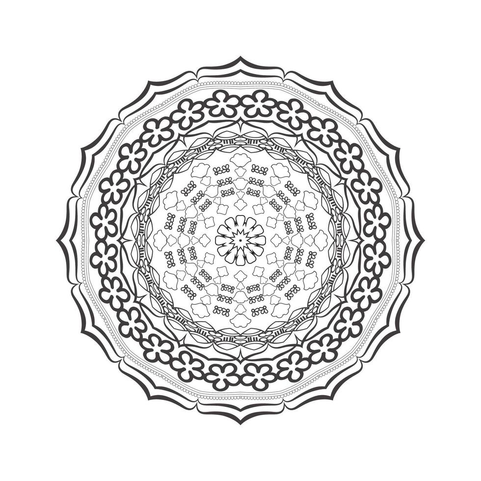 mandala achtergrond ontwerp en kleur bladzijde vector