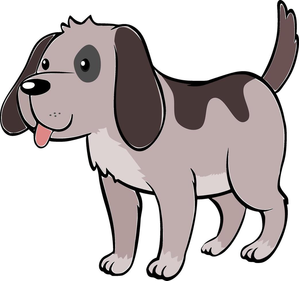 schattig brak hond tekenfilm illustratie vector