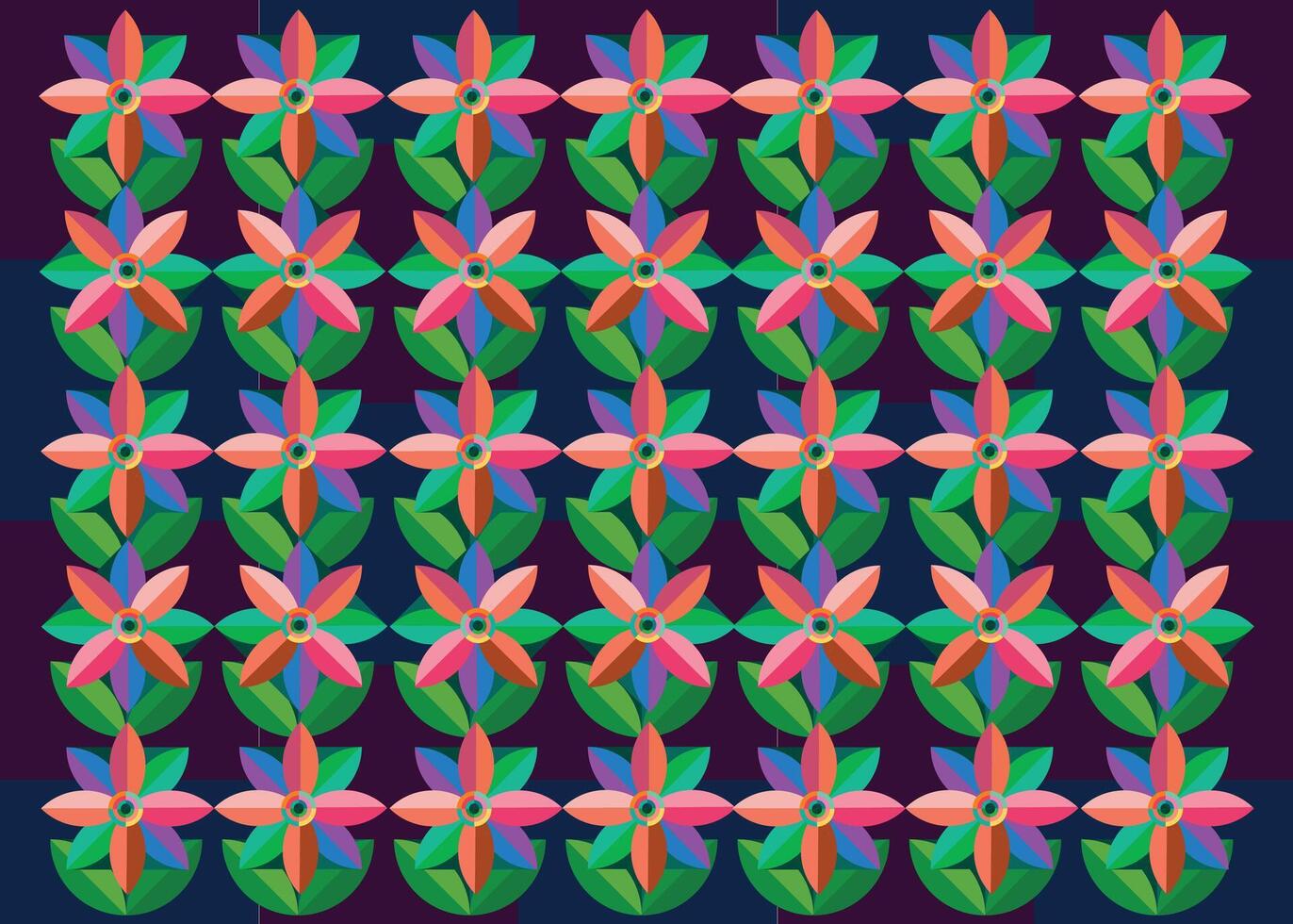 naadloos bloemen achtergrond met levendig kleuren vector