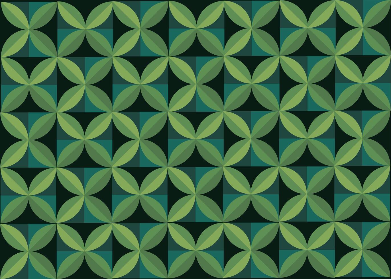 groen meetkundig naadloos blad achtergrond vector